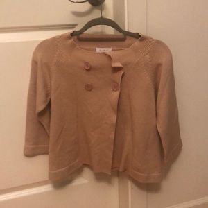 Salmon pink crop cardigan